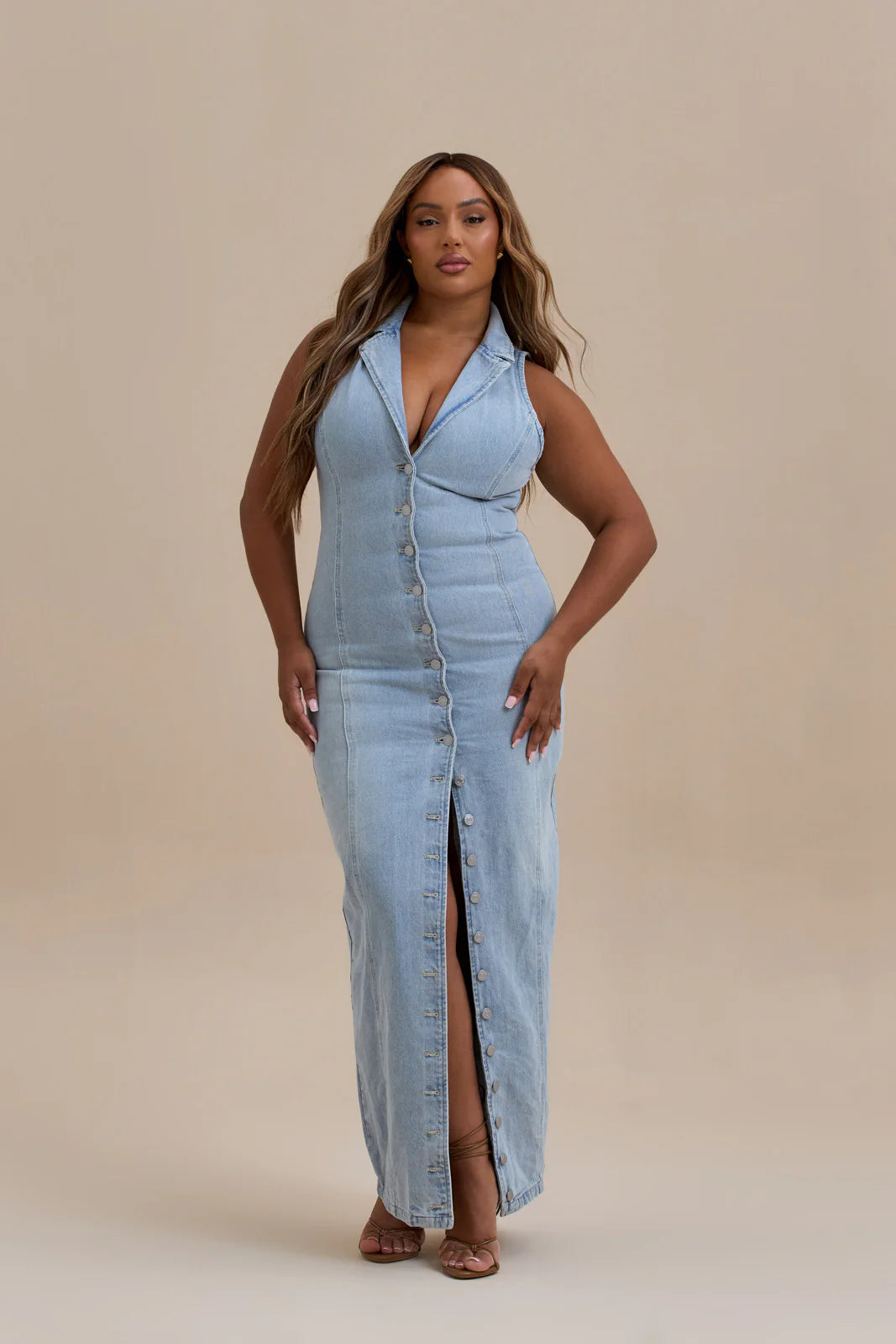 Kenny Maxi Denim Jurk