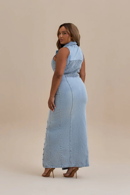 Kenny Maxi Denim Jurk