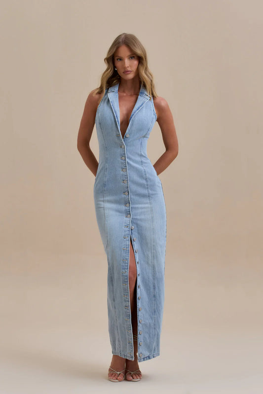 Kenny Maxi Denim Jurk