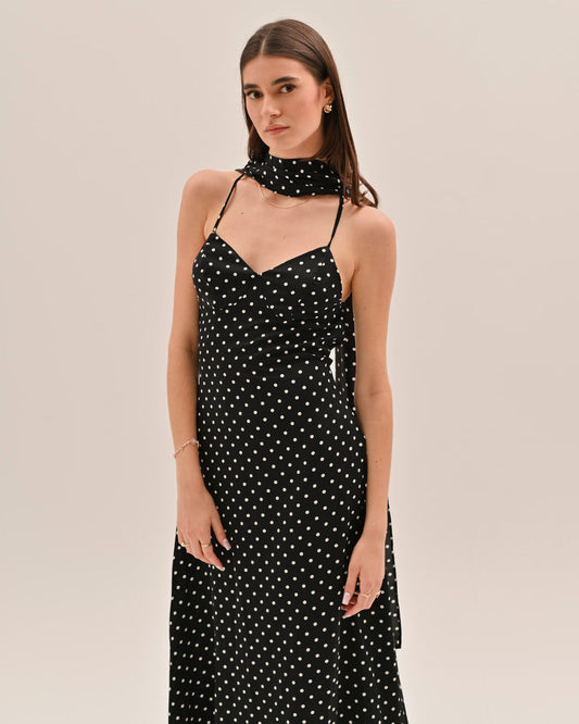 Siren Maxi Dress - Polka Dot